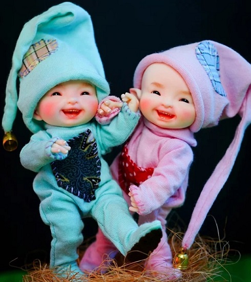 Elf Baby PJs Set (Pink)